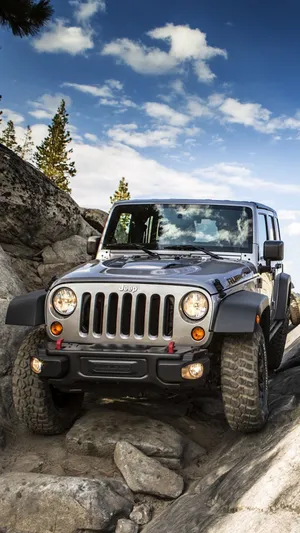 Cloudy Gray Jeep Wallpaper