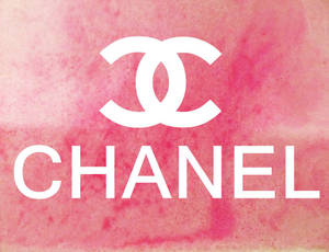 Cloudy Substance Behind Pink Chanel Logo Wallpaper