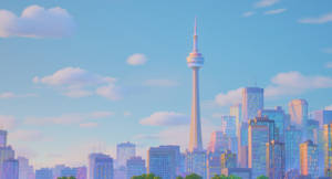 Cn Tower Anime Aesthetic Wallpaper