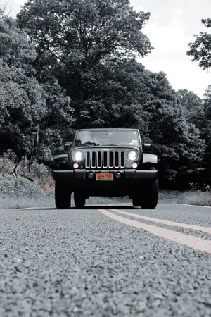 Coal-black Wrangler Jeep Wallpaper