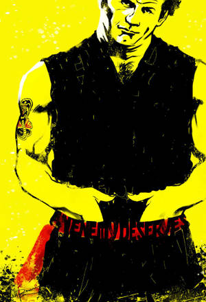 Cobra Kai John Kreese Yellow Art Wallpaper