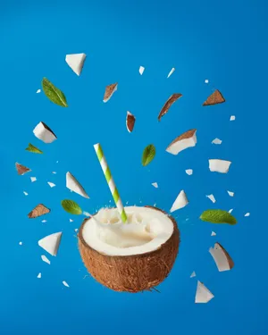 Coconut Milkshake On Shell Wallpaper
