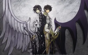 Code Geass Black And White Wings Hd Wallpaper