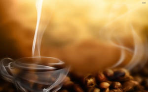 Coffee Beans Smoke Wallpaper