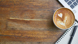 Coffee Cup And Work Wallpaper