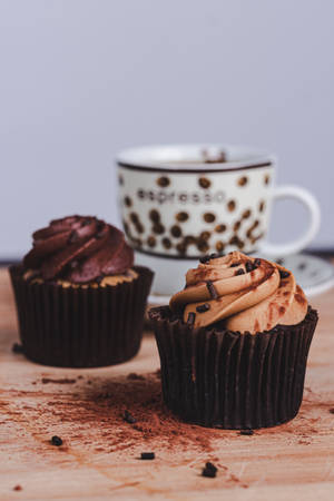 Coffee Cupcake Wallpaper