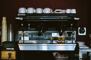 Coffee Machine Coffee Shop Wallpaper