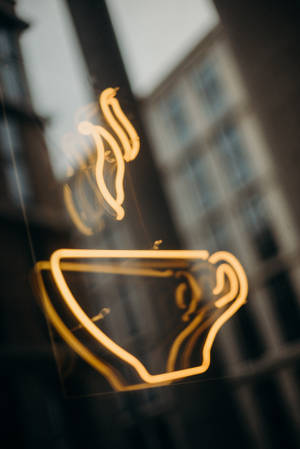 Coffee Shop Light Sign Wallpaper