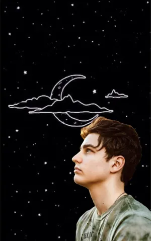 Colby Brock Surrounded By Colorful Clouds Wallpaper