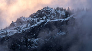 Cold Foggy Mountain Wallpaper