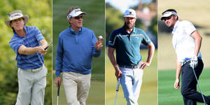 Collage Of Golfers Inluding Brian Davis Wallpaper