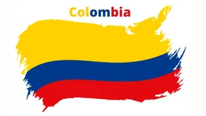 Colombia Flag Paint Brush Art Wallpaper
