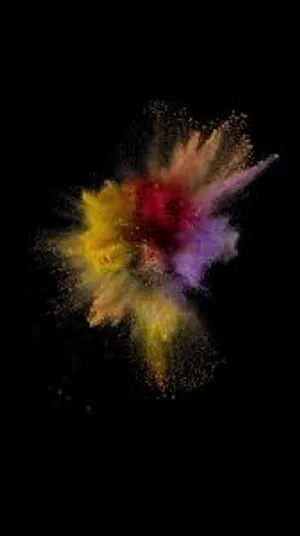 Color Explosion Iphone Ios 10 Black Wallpaper