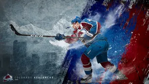 Colorado Avalanche Ice Hockey Team Graphic Design Wallpaper