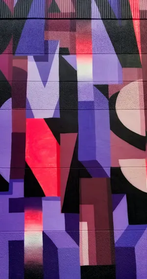 Colored Bars Abstract Graffiti Wallpaper