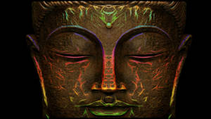 Colored Buddha Statue Face Wallpaper