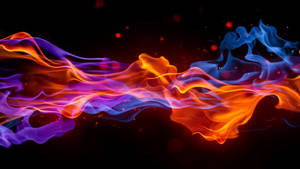Colored Smoke In Black Wallpaper