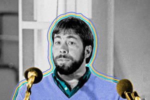 Colored Steve Wozniak Graphic Art Wallpaper