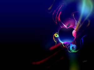 Colorful Abstract Apple Logo Wallpaper