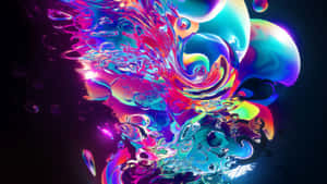 Colorful Abstract Art In The Dark Wallpaper