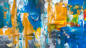 Colorful Abstract Art On Tattered Canvas Wallpaper