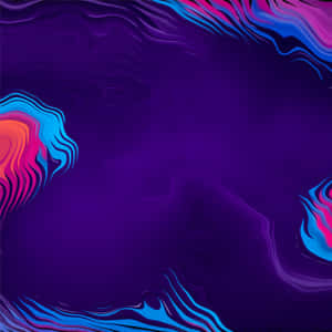 Colorful Abstract Art Waves On Purple Wallpaper