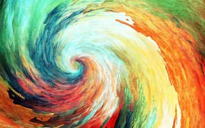 Colorful Abstract Art With Swirl Pattern Wallpaper