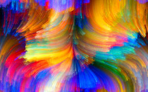 Colorful Abstract Paint Brush Strokes Wallpaper