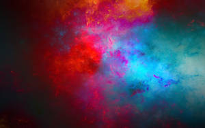 Colorful Abstract Red And Blue Clouds Wallpaper