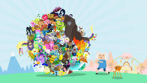 Colorful Adventure Time Fan Art Wallpaper