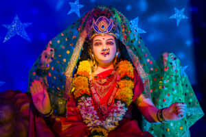 Colorful Ambe Maa Idol Festival Celebration Wallpaper