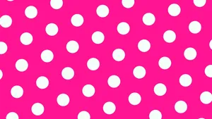 Colorful And Fun Pink Polka Dot Pattern Wallpaper