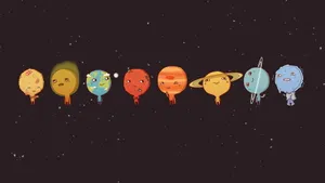 Colorful Animated Space Wallpaper