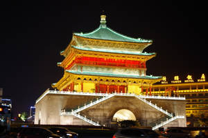 Colorful Bell Tower Of Xian Wallpaper