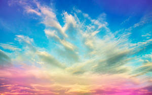 Colorful Bright Cloudy Sky Wallpaper