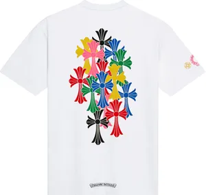 Colorful Chrome Hearts On White Shirt Wallpaper