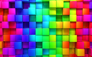 Colorful Cubes On Galaxy Tablet Wallpaper