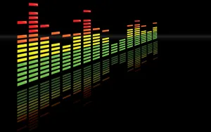 Colorful Digital Sound Wave Visualization Wallpaper