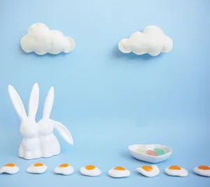 Colorful Easter Celebrations With Joyful Bunnies Wallpaper