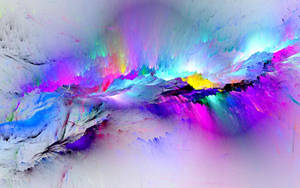 Colorful Fluorescent Abstract Splash Wallpaper