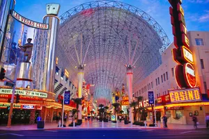 Colorful Fremont Street Night Sky Wallpaper