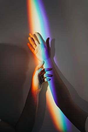 Colorful Grey Hands Wallpaper