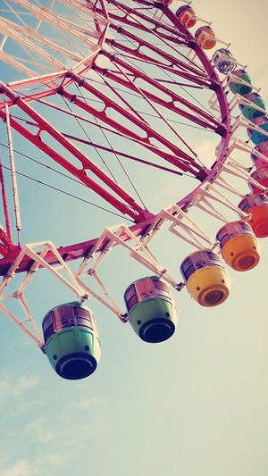 Colorful Half Ferris Wheel Wallpaper