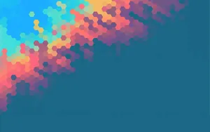 Colorful Hexagons Android Material Design Wallpaper