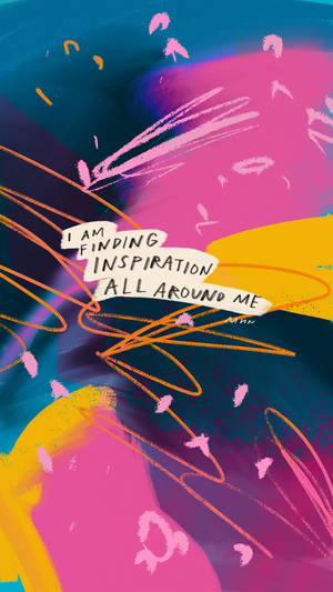 Colorful Illustrative Affirmation Wallpaper