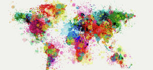 Colorful International Map Wallpaper