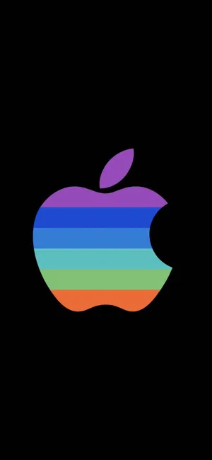 Colorful Iphone Apple Logo Simple Wallpaper