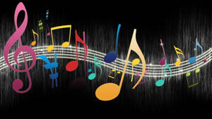 Colorful Musical Notes Wallpaper