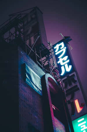 Colorful Neon Signs Light Up The Nightscape In Japan Wallpaper