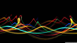 Colorful Neon Waves Wallpaper